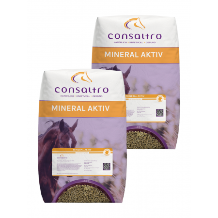 Consaltro Mineral Aktiv Mineralfutter Vorteilspaket für Pferde 2 Sack 25.0 Kg